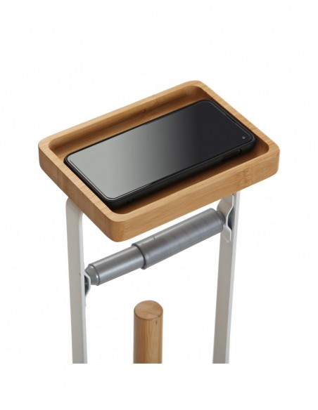 PORTARROLLOS METAL BLANCO BAMB