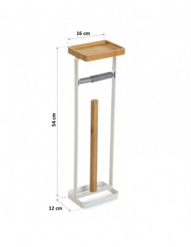 PORTARROLLOS METAL BLANCO BAMB