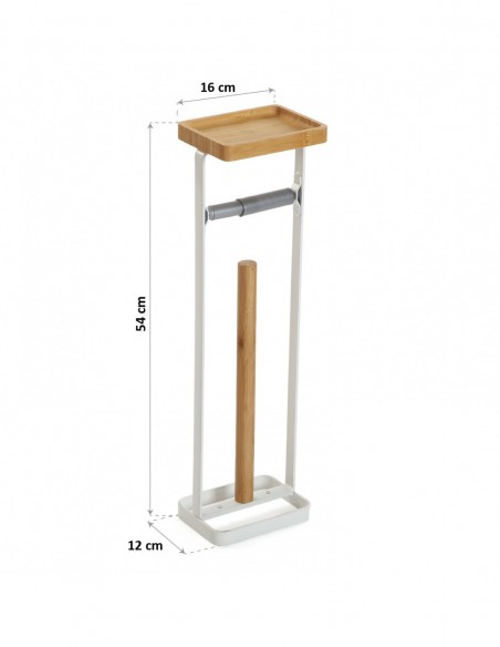 PORTARROLLOS METAL BLANCO BAMB