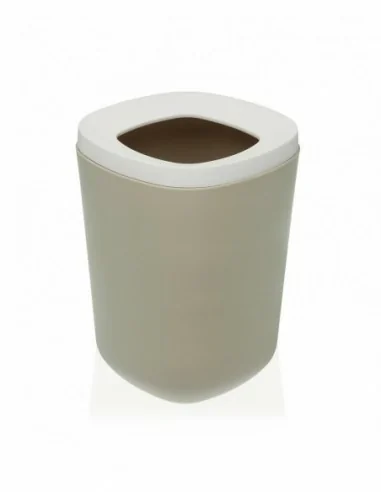 Papelera de baño - Papelera decorativa de cerámica (blanco)