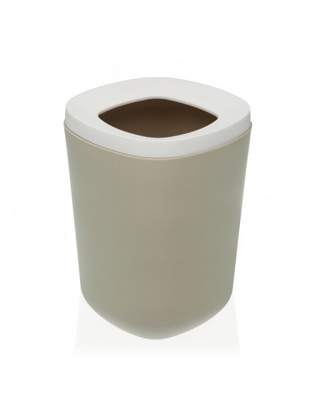 PAPELERA BEIGE & BLANCO