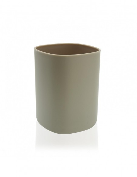 VASO CEPILLOS BEIGE & BLANCO