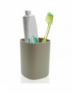 VASO CEPILLOS BEIGE & BLANCO 2