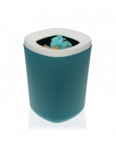 PAPELERA VERDE OSCURO & BLANCA