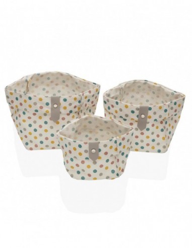 SET 3 CESTAS CUADR. SPRINGDOTS