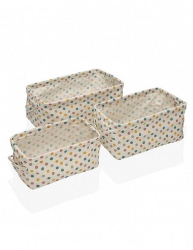 SET 3 CESTAS RECT.  SPRINGDOTS