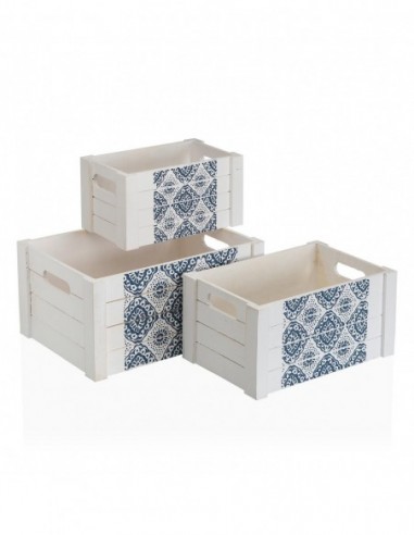 SET DE 3 CAJAS DE MADERA AVEIR