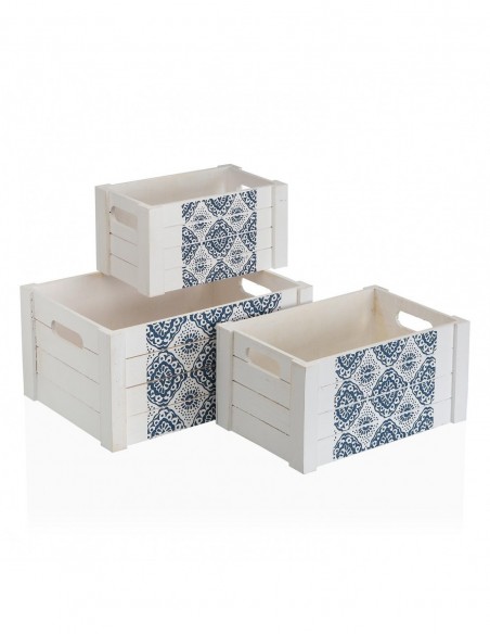SET DE 3 CAJAS DE MADERA AVEIR