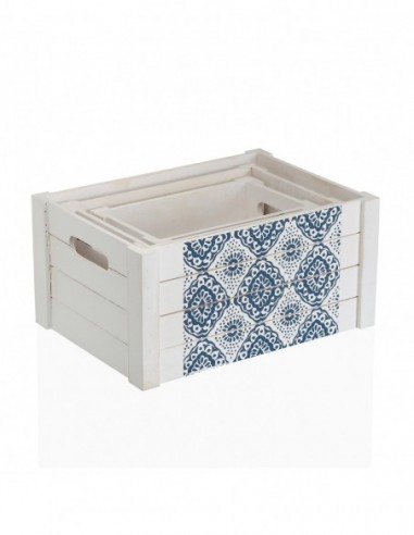 SET DE 3 CAJAS DE MADERA AVEIR