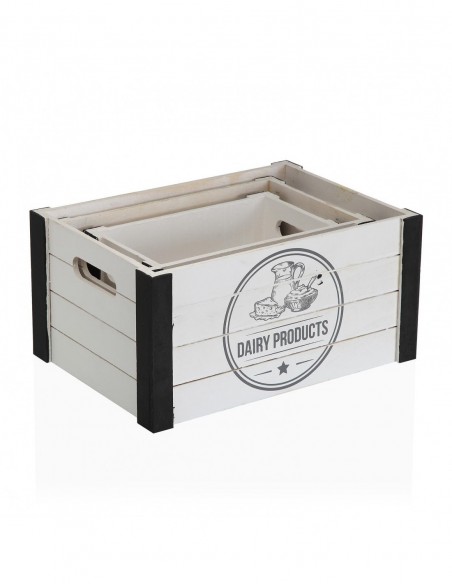 SET DE 3 CAJAS MADERA DAIRY