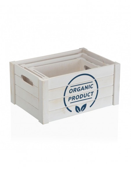SET DE 3 CAJAS MADERA ORGANIC