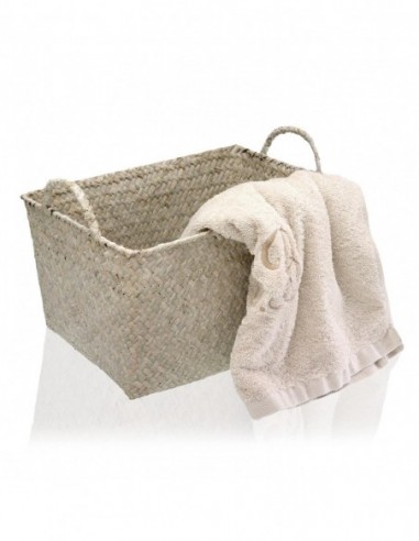 CESTA RECTANGULAR C/ASA NATUR