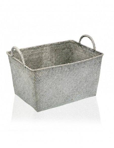 CESTA RECTANGULAR C/ASA GRIS