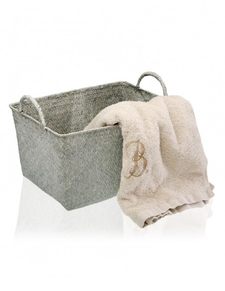 CESTA RECTANGULAR C/ASA GRIS