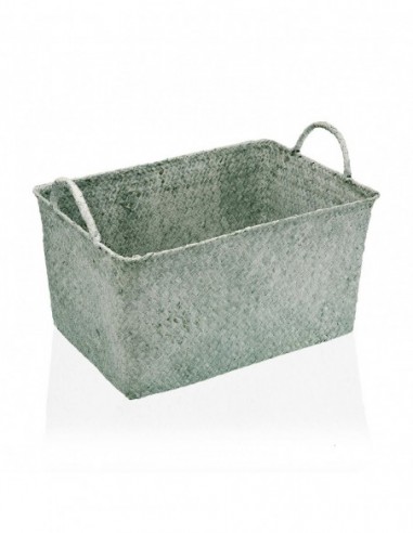 CESTA RECTANGULAR C/ASA VERDE