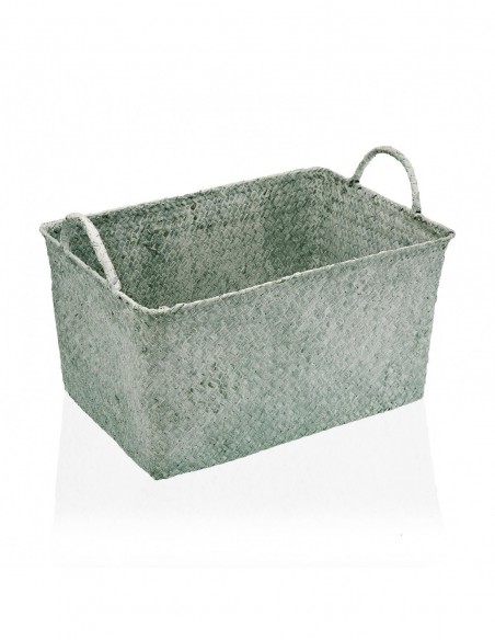 CESTA RECTANGULAR C/ASA VERDE