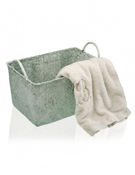 CESTA RECTANGULAR C/ASA VERDE