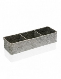 CAJA 3 COMPARTIMENTOS GRIS