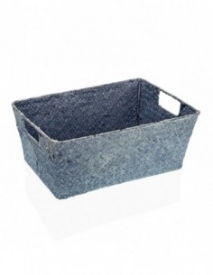 CESTA RECT C/ASAS AZUL
