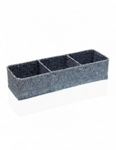 CAJA 3 COMPARTIMENTOS AZUL