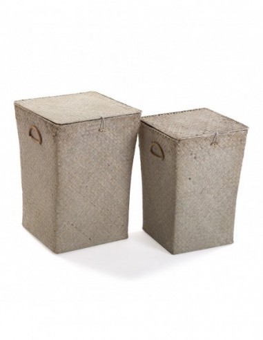 SET 2 CESTAS/ ROPA NATURAL