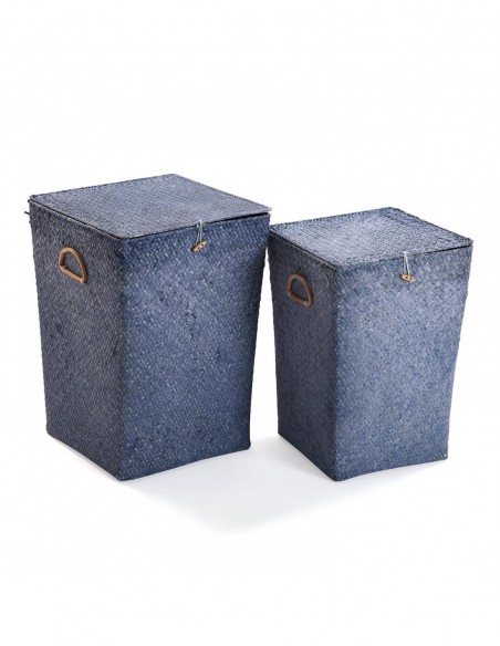 SET 2 CESTAS/ ROPA AZUL