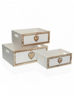 SET DE 3 CAJAS DE MADERA