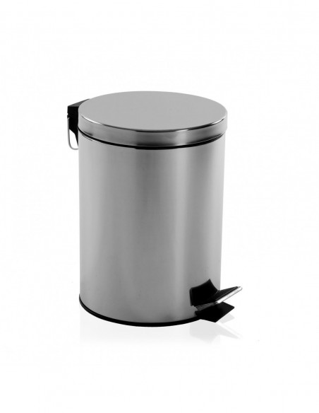 PAPELERA C/TAPA INOX 5L