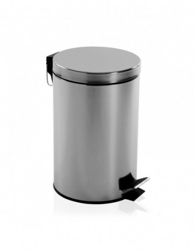 PAPELERA C/TAPA INOX 12L