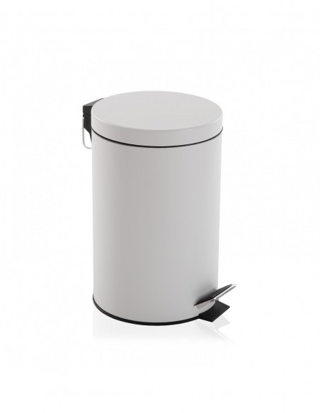 PAPELERA C/TAPA BLANCA 3L