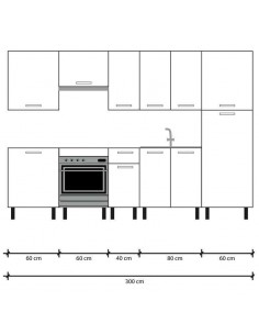 Cocina Kit Modular 300 cm... 2