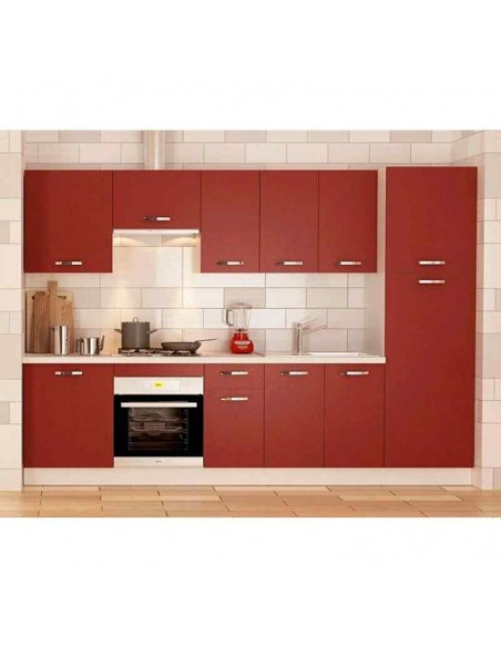 Cocina Kit Modular 300 cm color Burdeos