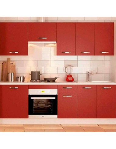 Cocina Kit Modular 240 cm color Burdeos