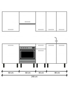 Cocina Kit Modular 240 cm... 2