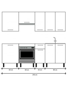 Cocina Kit Modular 240 cm... 2