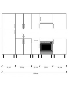 Cocina Kit Modular 300 cm... 2