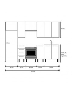 Cocina Kit Modular 285 cm... 2