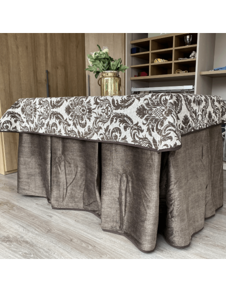 Ropa Antimanchas Aterciopelada Tapete Cosido Chocolate con Tapete Chocolate