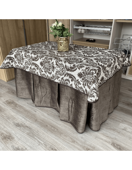 Ropa Antimanchas Aterciopelada Tapete Cosido Chocolate con Tapete Chocolate