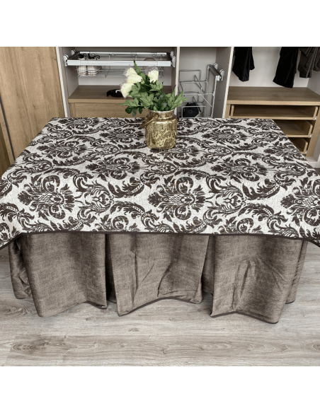 Ropa Antimanchas Aterciopelada Tapete Cosido Chocolate con Tapete Chocolate