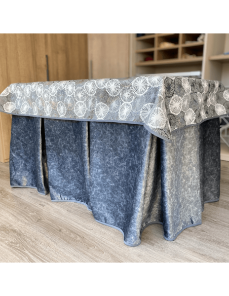 Ropa Antimanchas Aterciopelada Tapete Cosido Gris con Tapete Gris