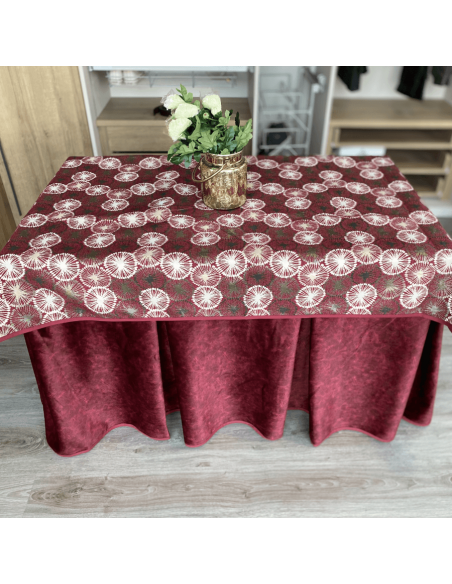 Ropa Antimanchas Aterciopelada Tapete Cosido Granate con Tapete Granate