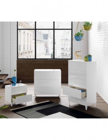 Cómoda 3 Cajones Color Blanco