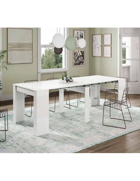 Consola de Comedor 90x50-237 EXTENSIBLE blanco