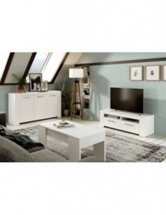 Mueble de TV 2 Puertas blanco