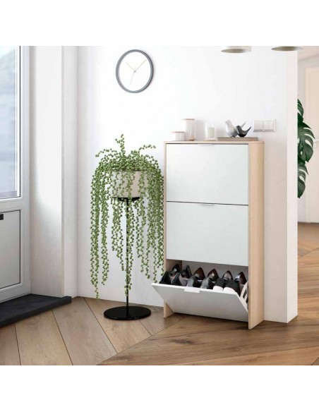 Zapatero 3 Puertas Abatibles Blanco