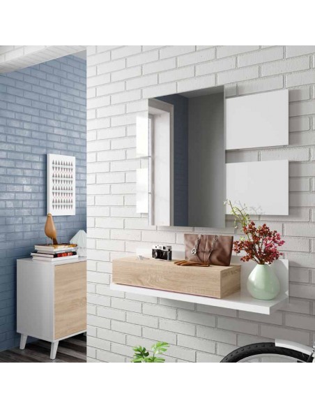 Recibidor con 1 Cajón + Espejo