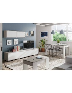 Mueble de TV + Estante blanco