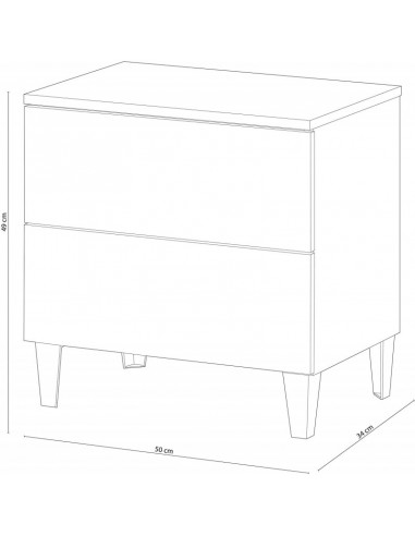 Mesita 2 Cajones Blanco