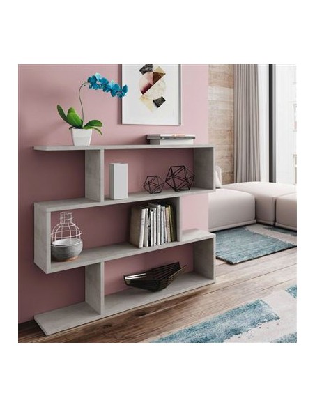 Estanteria Baja Moderna diseño Gris Blanco